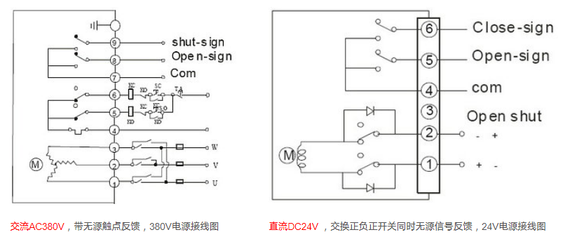 电动阀门接线方式